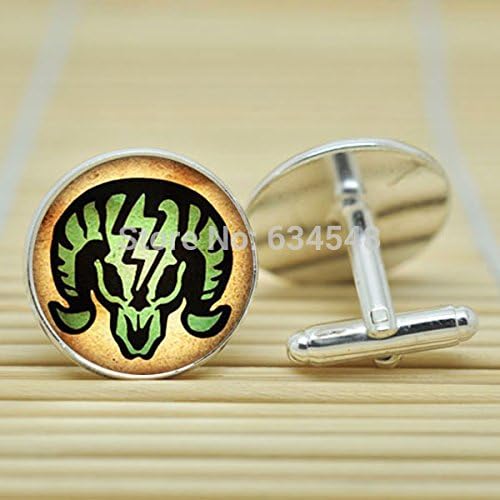 Pretty Lee Bioshock Charge Vigor In Silver Cufflinks Glass Cabochon Cufflinks C3553