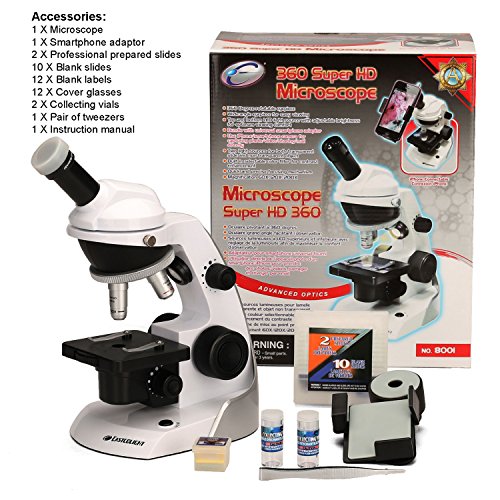 CFtrum Kids Student Microscope Kit with Universal Smartphone Adaptor