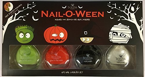 BONITA NAIL-O-WEEN - INCLUDES TWO GLOW IN THE DARK POLISHES AND STICKERS by Bonita