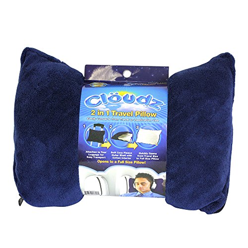 Cloudz 2 in 1 Travel Pillow and Blanket Navy For 13.95