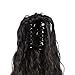AMELI Kinky Straight Synthetic Ponytail Clip in Hair Extensions One Piece Soft Silky for Women Fashion and Beauty (20inch-Claw, 1B)
