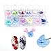 Newest Nail Art Dry Hydrangea Flower Decoration Set Fashion Acrylic Gel Nail Art Accessory (Clear with Dry Flower)