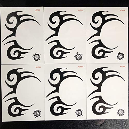 Kotbs 6 Sheets Temporary Tribal Face Tattoo, Waterproof Temporary Tattoos Halloween Tattoo Sticker for Men Women Fake Tattoos