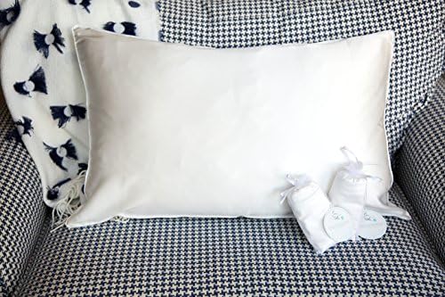 Luxurious 25mm Mulberry Silk Pillowcase for Hair &amp; Skin | Cotton Underside | Queen or Standard Size | Natural Undyed White | by PureBloom Products