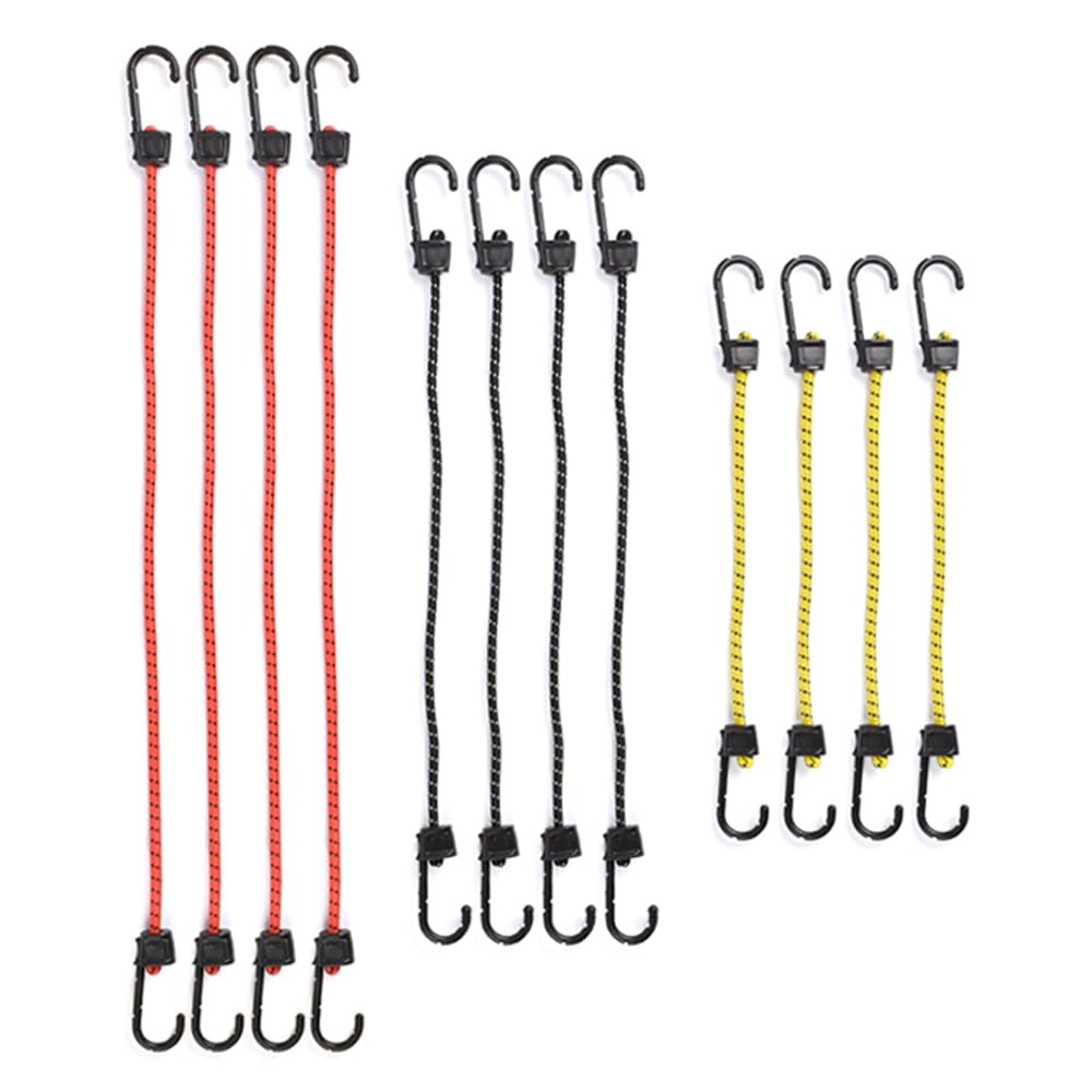 JSCARLIFE Bungee jump rope with hook,Heavy Duty Bungee Cords and Fixings Outdoor bungee rope Bicycle luggage strap for Luggage Racks, Camper Van, Fishing Trolly (16)