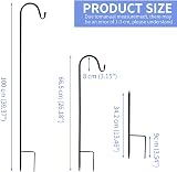 COSANSYS 2 Pack Heavy Duty Shepherds Hooks 100cm for Lanterns & Decor view 5