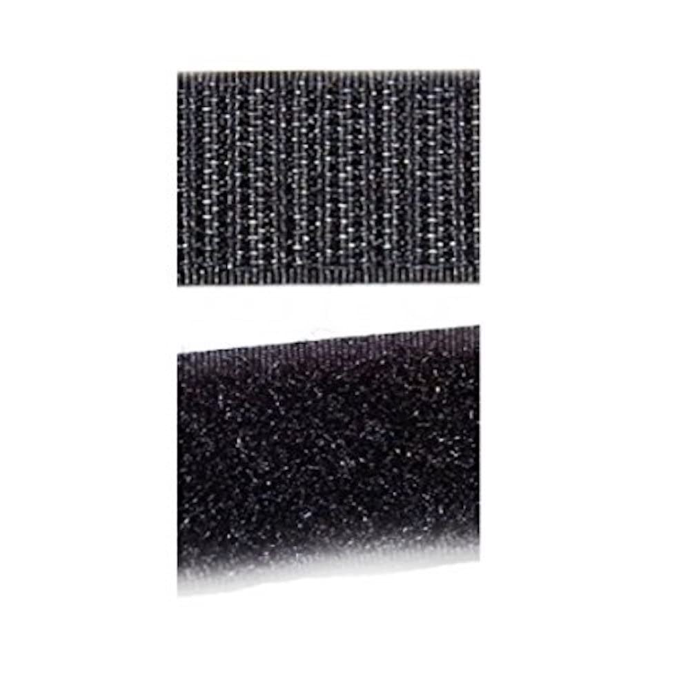 Merriway BH02187 (24 Pcs) Self Adhesive Pad Hook and Loop, 22 x 22 mm Black - Pack of 24 Pieces