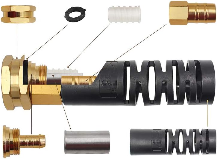 Cesun 25 Feet 304 Stainless Steel Metal Garden Hose with Solid Brass Nozzle, Lightweight Portable Durable Cool to The Touch, Flexible and No Kink, Tangle Puncture Resistant (25 Feet Upgraded) : Garden & Outdoor