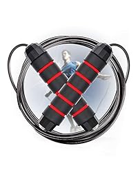 Cabepow Adjustable Jump Rope with Carrying Pouch - Cardio Jumping Rope for Men, Women, and Children of All Heights and Skill Levels - for Skipping Rope, Crossfit Training, Boxing, and MMA Workouts