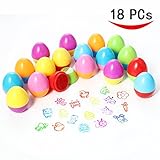 ThinkMax Easter Stamps for Kids with Easter Egg Design 1.5 Inches Diameter, Great Easter Toy for Easter Basket Stuffer, Easter Eggs Hunt Game, Easter Theme Party, Easter Egg Stuff, Set of 18