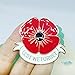 Remembrance Day Memorial Day Gift Poppy Brooch Pins Lest We Forget Flower Badge Broach (Lest We Forget A)