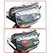 CHAOM Women Laser Waist Bag Waterproof Shiny Neon Fanny Bag Bum Bag Beach Purse (Silver)
