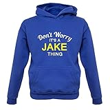 Boys Don't Worry It's a JAKE Thing! - Kids Hoodie - Blue - XL (9-11 Yrs)