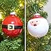 KI Store Red and White Christmas Balls 12pcs Santa Tree Ornaments 3.15-Inch Large Shatterproof Christmas Tree Decorations for Xmas Tree Decor