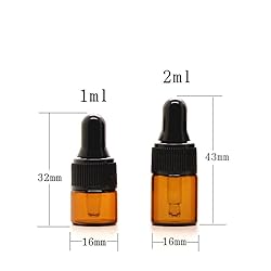 ZbFwmx 20Pack Set 1ML Glass Bottles with Glass Eye