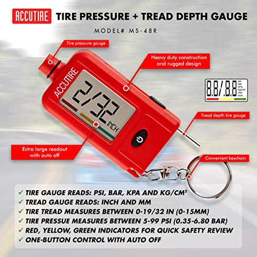 Accutire Tire Pressure Gauge with Tread Depth Gauge Pricepulse