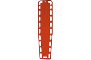Kemp USA Spine Board for Water Rescue - X-Ray Translucent & Waterproof - with 21 Handholds & 8 Strapping Pins, 700lbs Capacity - Survival Kit & Emergency Supplies for Emergency Rescue - Orange