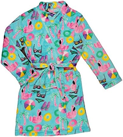 Candy Pink Big Girls' Beach Fun Robe 7/8 Aqua