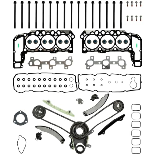 3.7L V6 Head Gasket Set Timing Chain Kit Fit for Jeep Dodge Ram 2005-2012