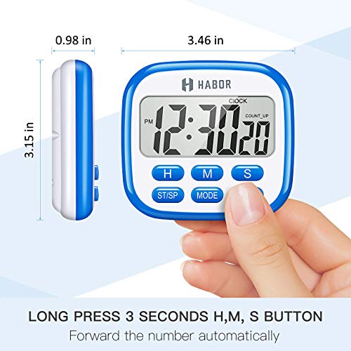 Habor Kitchen Timer, 24Hours Digital Timer [Multifunctional] with