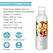 Portable Blender, Bariicare Personal Shakes Smoothies Blender, 20oz USB Rechargeable Small Travel Juicer Juice Mixer Cup (White)