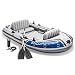 Intex Excursion 4, 4-Person Inflatable Boat Set with Aluminum Oars and High Output Air Pump (Latest Model) primary