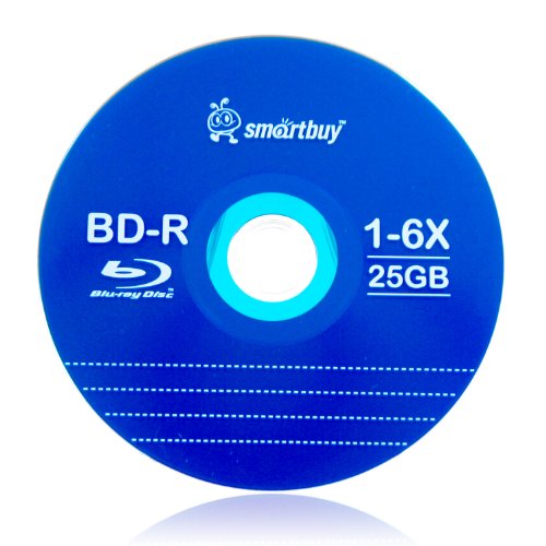 image for Smartbuy 25gb 6x Bd-r BDR Blu-ray Single Layer Logo Blank Data Recorda