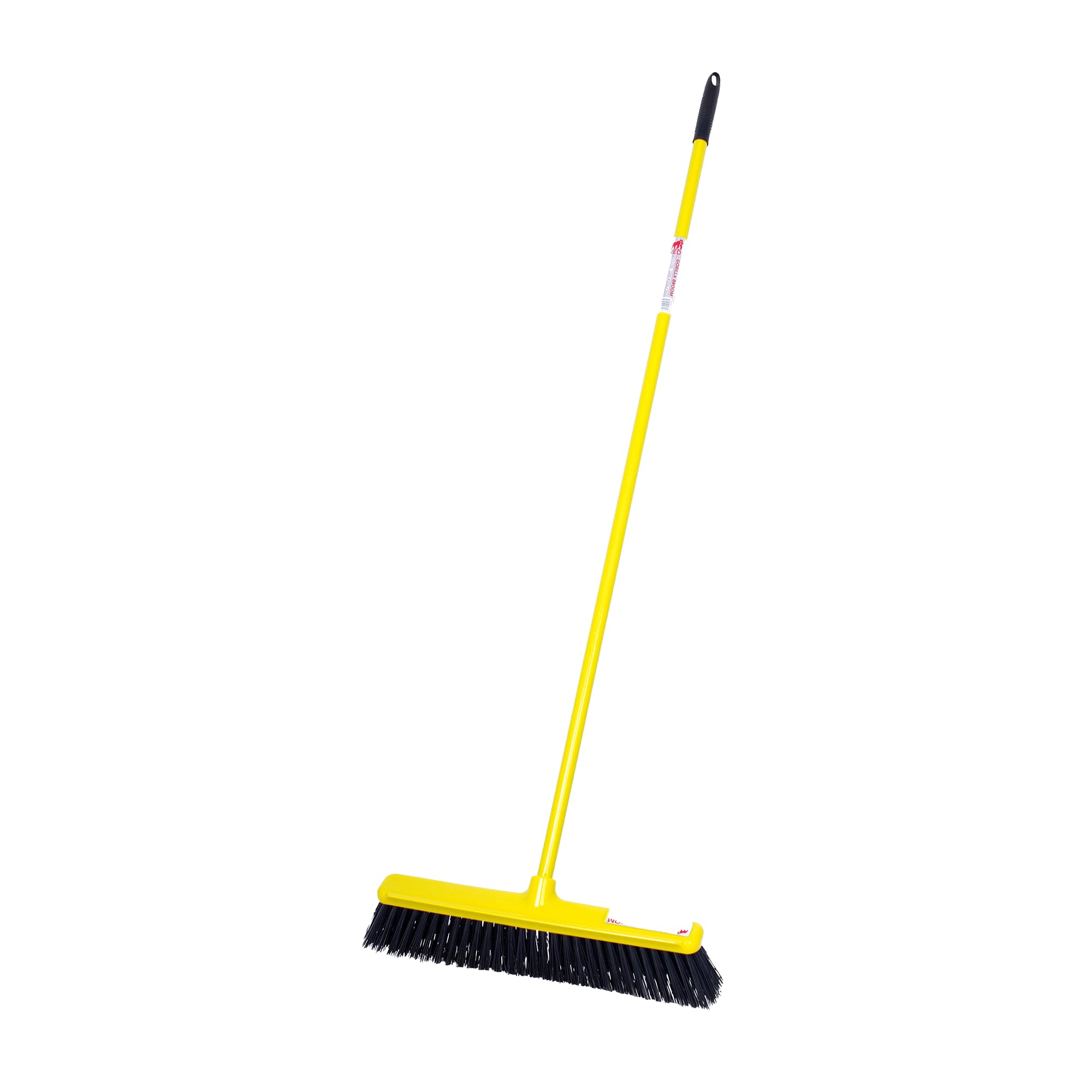 Red Gorilla Broom Sweeping Brush Hard Bristles Wide 50cm Head Weather Resistant for Indoors Outdoors 1.5m Long (Yellow)
