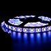 SUPERNIGHT 16.4Ft 5050 Waterproof 300leds Light Strip,RGB Color Changing Kit Adhesive Tape with 44 Key Remote Control and 12V DC 5A Power Supply