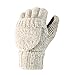 Novawo Wool Blend Knit Convertible Insulating Fingerless Gloves with Mitten Cover