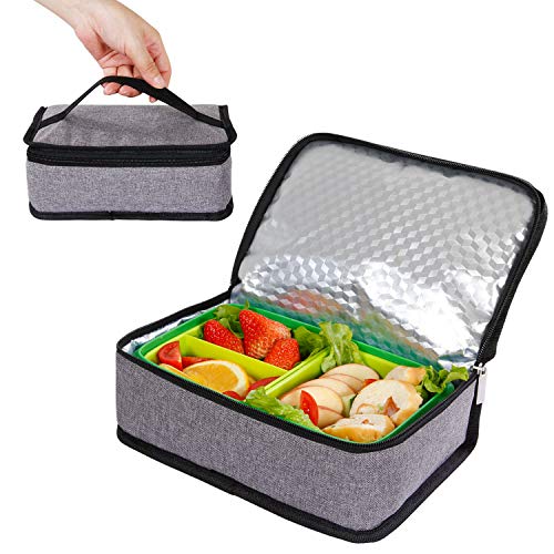Lifewit Insulated Lunch Box Bag, Small Size Flat Bento Bag for Men