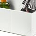 G.U.S. Hair Tools Holder for Blow Dryer, Flat Iron, Curling Iron, Countertop Hair Styling Station, Hair Appliance Stand and Styling Tool Organizer, White Croc Leatherette