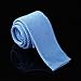 Dan Smith Royal Blue Skinny Knit Neckwear For Mens Flat-End Slim Knit Neckties Blue Silk Blend DAO3E01I Plain