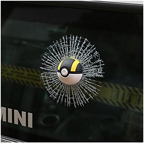JINMART Car 3D BLACK Monster Ball, Marsway 2016 Creative Funny 3D Bumpers, Roofs, Cars, Motorcycles, Tuning, Etc. Hits Car Window Decal Stickers