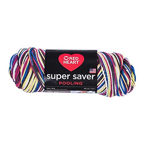 RED HEART E300P.8302 Super Saver Yarn Pooling - Carnival