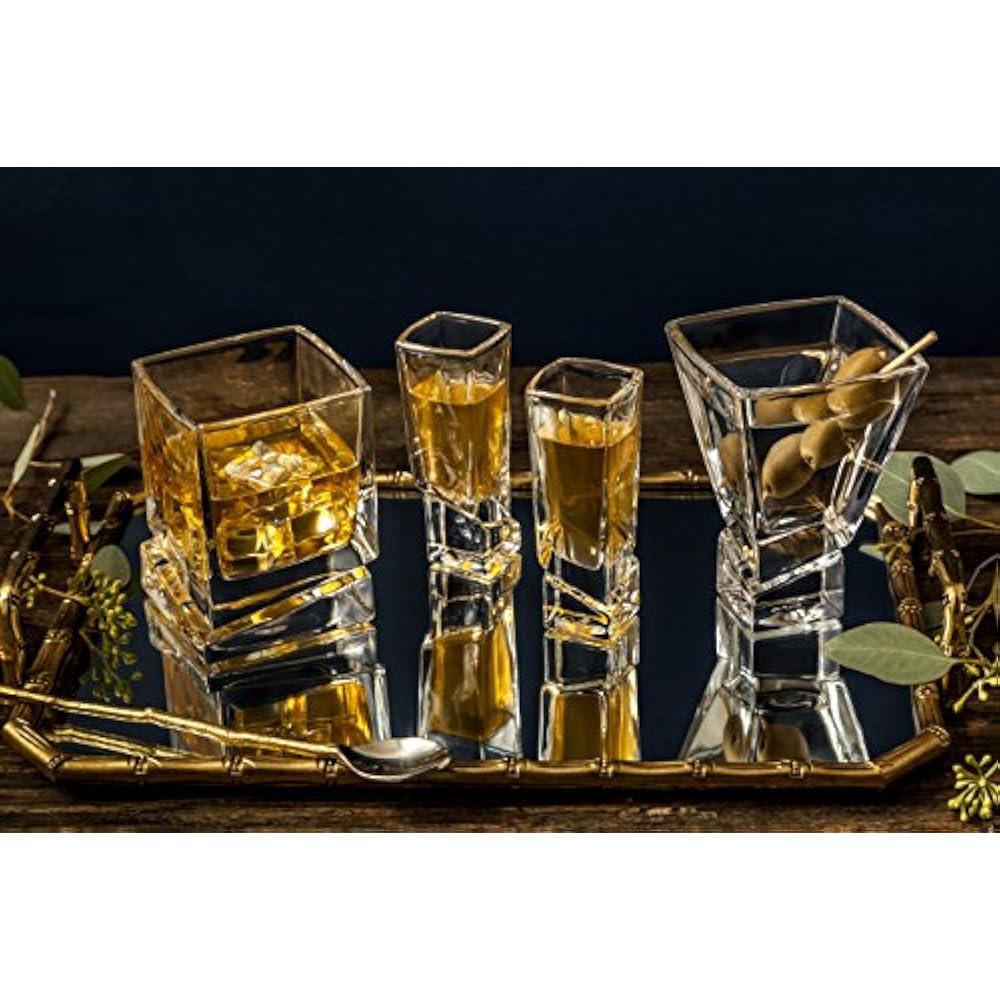 Carre Shot Glasses Square Heavy Base Set Of 4, 1.8Ounce 858000007051