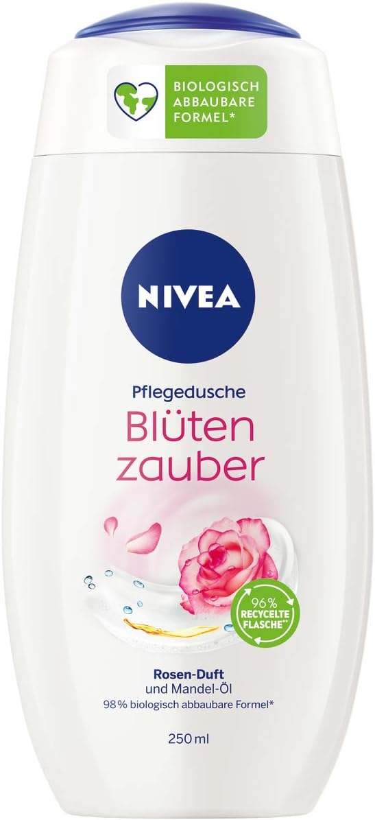 NIVEA Blütenzauber shower (250 ml), delicately scented shower gel with velvety soft foam, rich cream shower with valuable almond oil