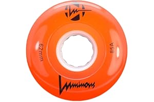 LUMINOUS WHEELS Luminous LED Quad Roller Skate Outdoor Wheels (4 Pack, 62mm x 30mm/85A)