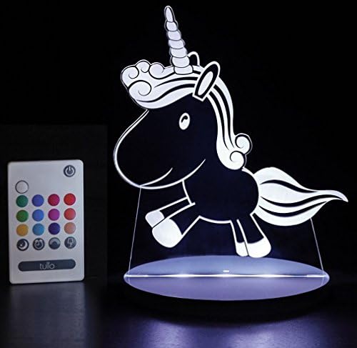 TulioDream Lights Night Light - Best Color Changing Kids Table Lamp for Boys/Girls, Remote Control, USB Power, 12 Colors for Bedroom or Décor
