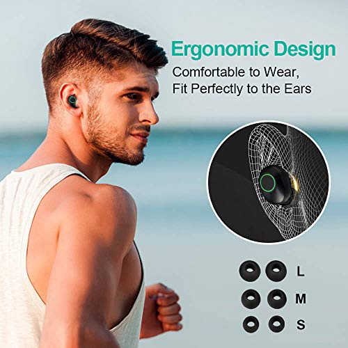 Holiper Draadloze Oortjes Wireless Earbuds, Oordopjes Draadloos met Microfoon, Koptelefoon Bluetooth Headphones Wireless… - Afbeelding 7