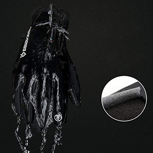 Heitaisi Unisex Warm Windproof Waterproof Gloves Touch Screen Non-Slip Gloves for Outdoor Sports Running Cycling Hiking Riding - Thumbnail 5