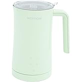 MOPHOM Milk Frother, 4 in 1 Electric Milk Steamer,11.84oz/350ml Automatic Warm and Cold Foam frother for Coffee, Latte, Macch
