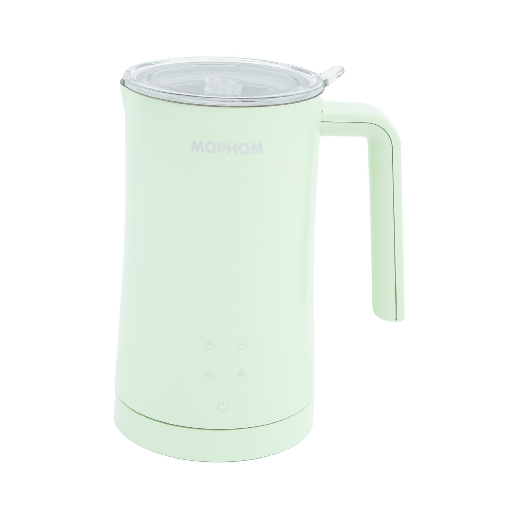 View 1 of ***UNKNOWN DAMAGES*** MOPHOM Milk Frother, 4 in 1 Electric Milk Steamer,11.84oz/350ml Automatic Warm and Cold Foam frother for Coffee, Latte, Macchiato, Cappuccino, Hot Chocolate,From the Makers of Mophom 400W,Green
