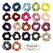 22 Pack Hair Tie Scrunchies Velvet Elastic Hair Bands Scrunchy Ribbon Ties Women & Girls Hair Accessories - 22 Colors primary