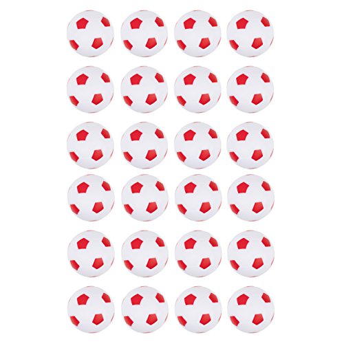 Truscope Sports Foosball Table Soccer Replacement Balls - 36mm - (24 Pack, Red-White)