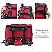 HARBO Pet Travel Carrier Rolling Backpack for Dogs Cats Small Animals Airline Travel Tote (Red)