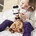 Fancy Giraffe Plush Stuffed Animals: Cute & Funny Small Plushie Toy Animal with Mustache, Monocle & Bowtie for Babies, Children or Adults - Party Gift or Bedtime Toys for Boys & Girls - 14 Inches Tall