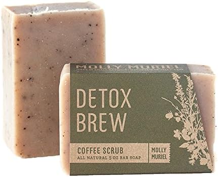 Molly Muriel Apothecary Natural Handmade Bar Soap: Detox Brew - Exfoliating Coffee Scrub