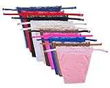 TZSJGL 10pcs Women Navy Mock Camisole Clip On Coffee Cami Red Lace Overlay Modesty Panel