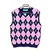 V-Neck Argyle Golf Sweater Vests - GolfKnickers: Mens - Pullover (AAA-ZZZZ)